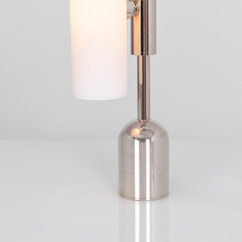 Modern Odyssey 1 Polished Nickel Table Lamp by Schwung For Sale