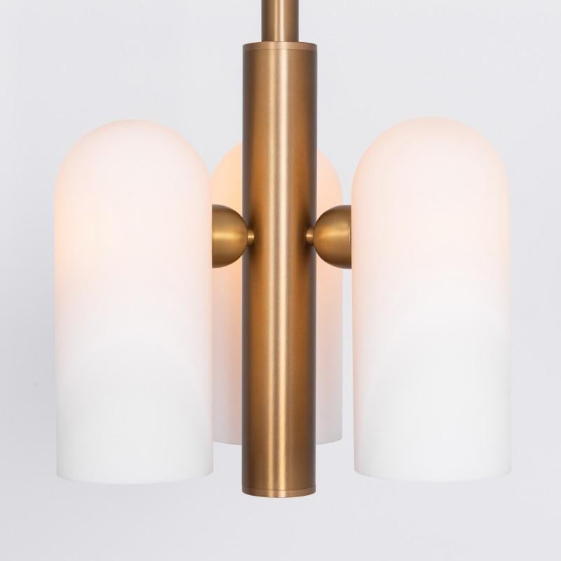 Polish Odyssey 3 Brass Pendant Light by Schwung For Sale