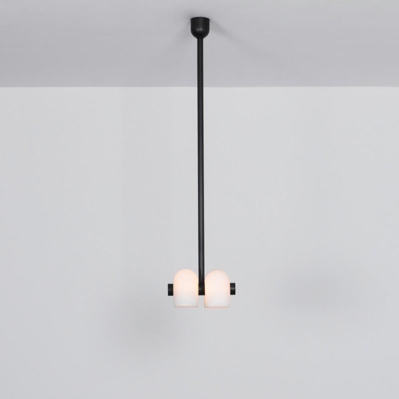 Modern Odyssey 4 Black Gunmetal Chandelier by Schwung For Sale