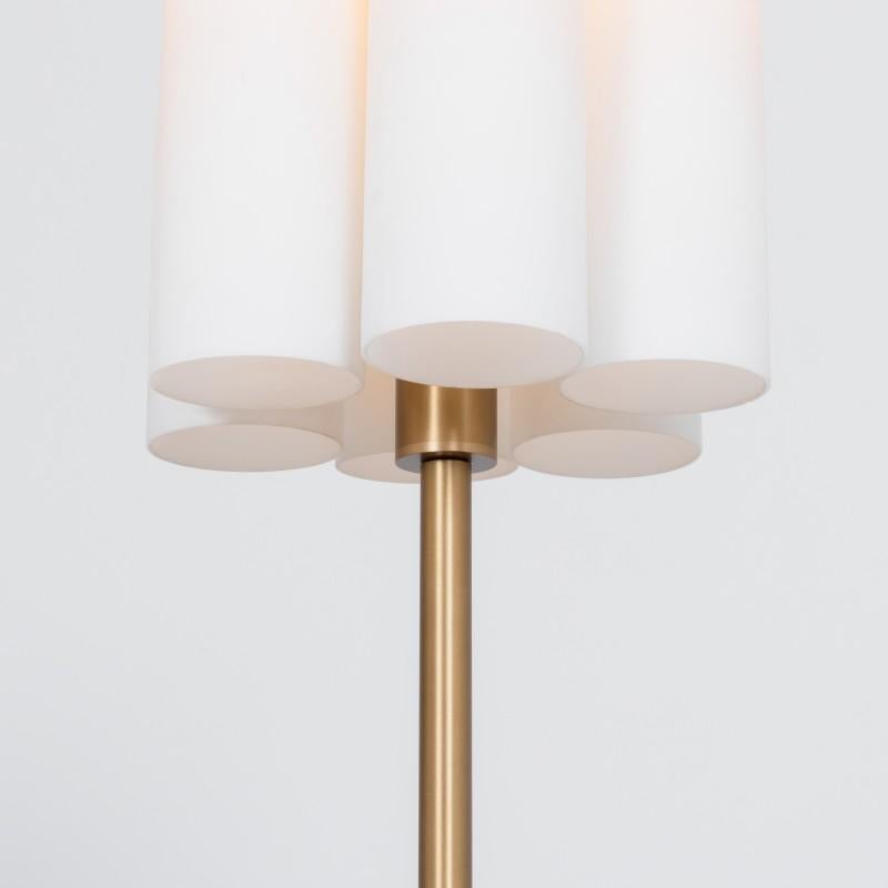 Modern Odyssey 6 Brass Floor Lamp by Schwung For Sale