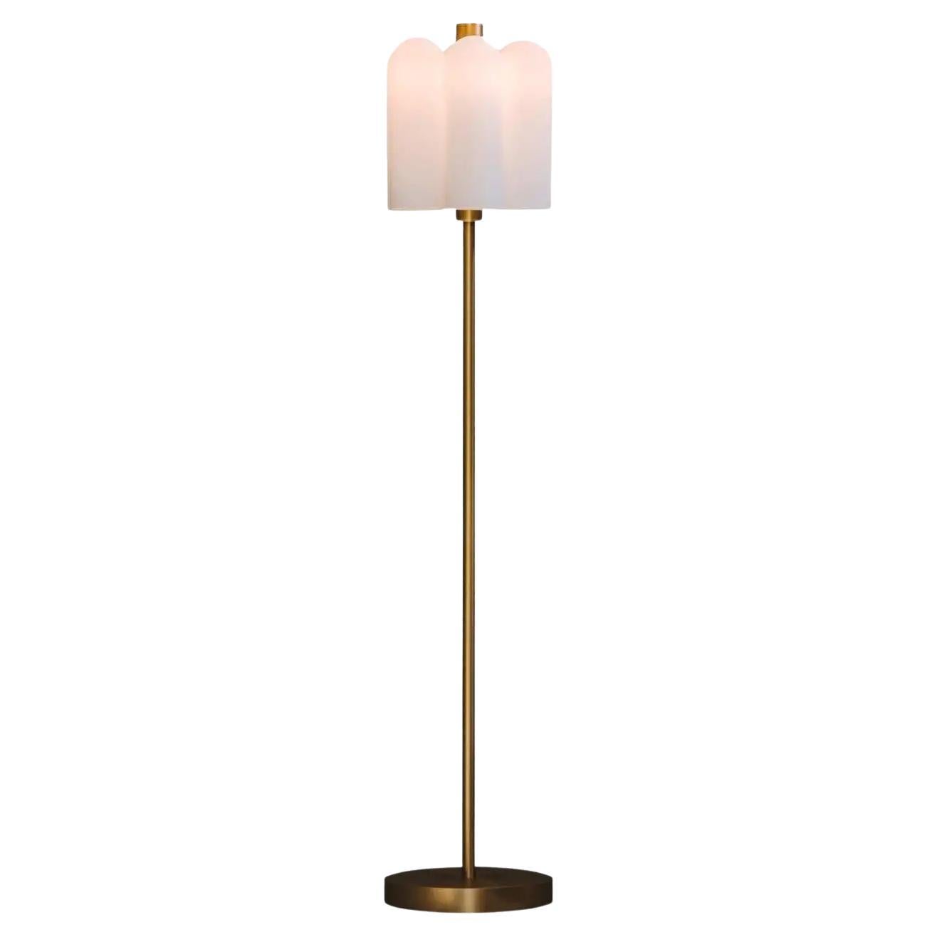 Odyssey 6 Brass Floor Lamp by Schwung For Sale