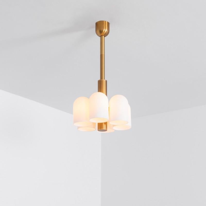 Modern Odyssey 6 Brass Pendant Light by Schwung For Sale