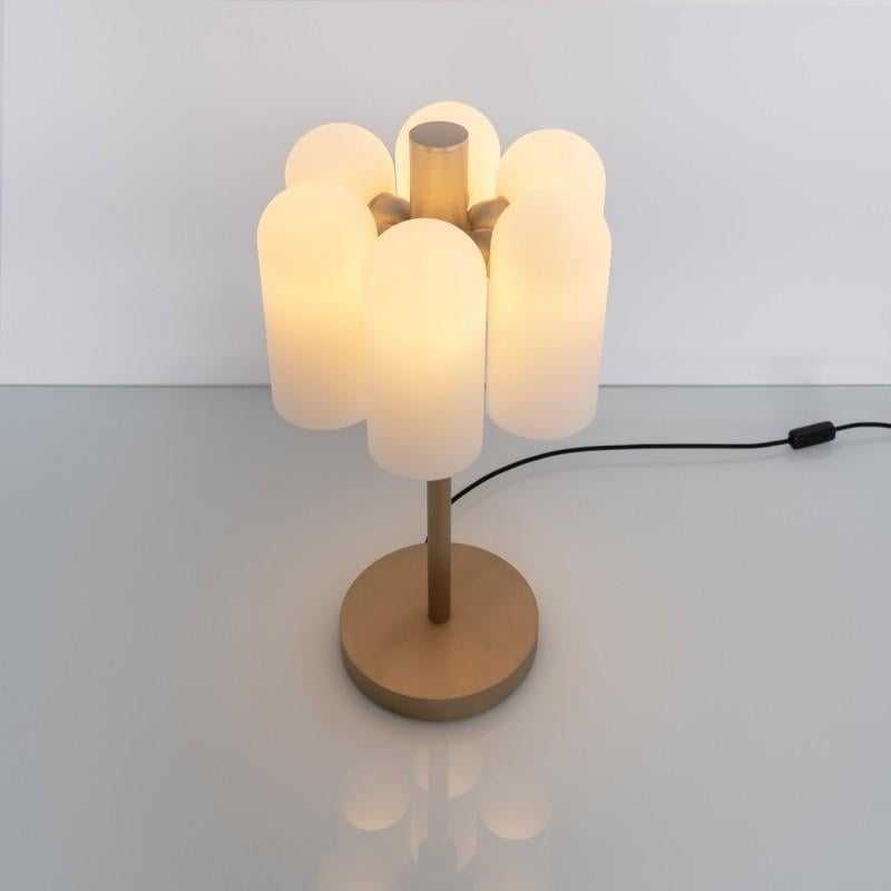 Odyssey 6 Brass Table Lamp by Schwung In New Condition For Sale In Geneve, CH