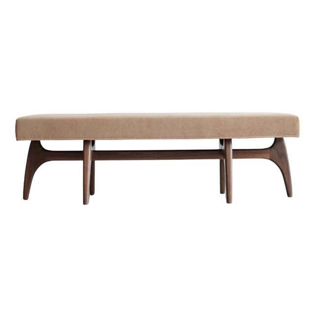 Sculptural ICO Bench Series 60 in Natural Walnut by Stamford Modern For ...