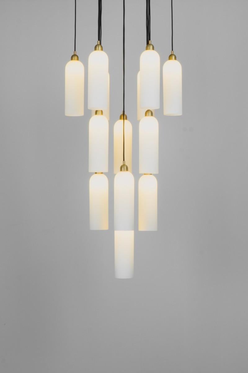 Polish Odyssey Cluster 13 Chandelier by Schwung For Sale