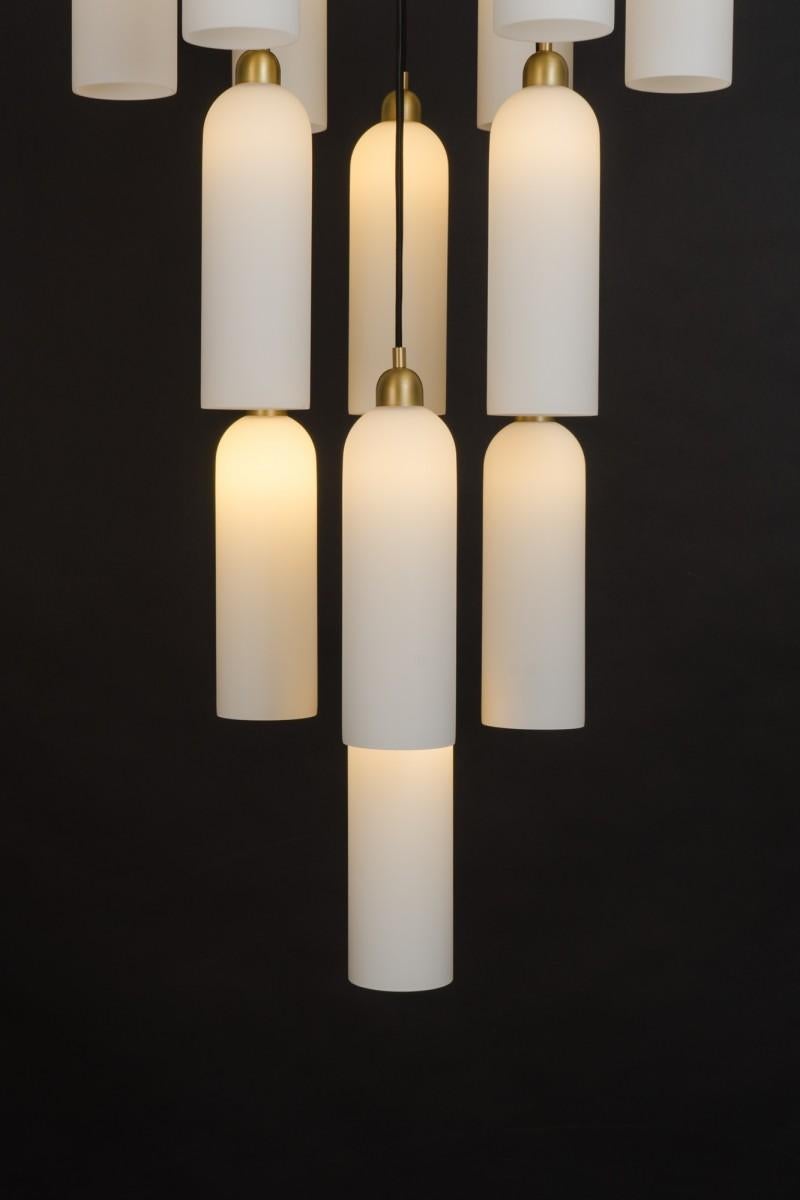Contemporary Odyssey Cluster 13 Chandelier by Schwung For Sale
