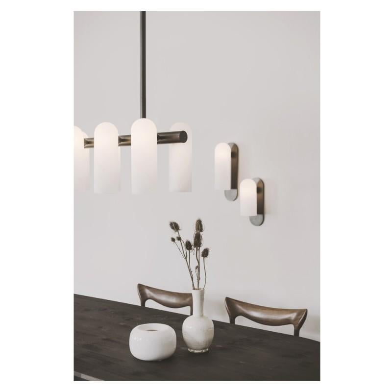 Glass Odyssey LG Black Wall Sconce by Schwung For Sale
