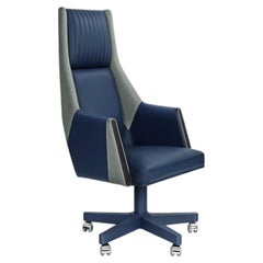 Sedia da ufficio Odyssey in pelle e tessuto di Madheke