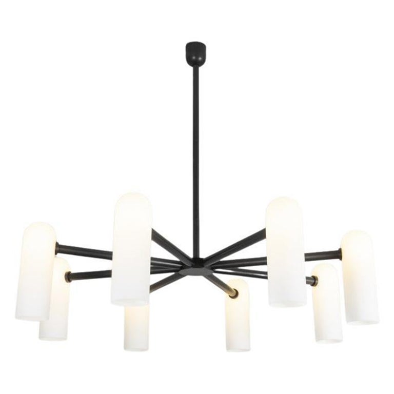 Odyssey Round Lg Black Gunmetal Chandelier  by Schwung