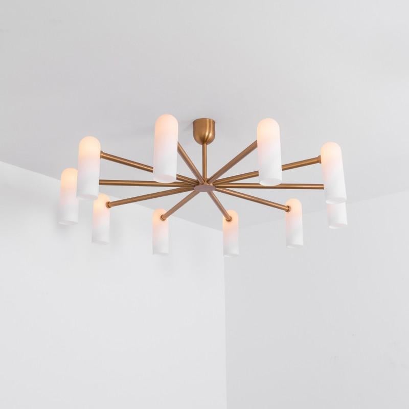Odyssey Round LG Brass Chandelier by Schwung In New Condition For Sale In Geneve, CH