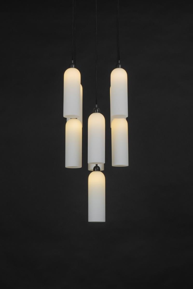 Contemporary Odyssey Cluster 9 Chandelier by Schwung For Sale