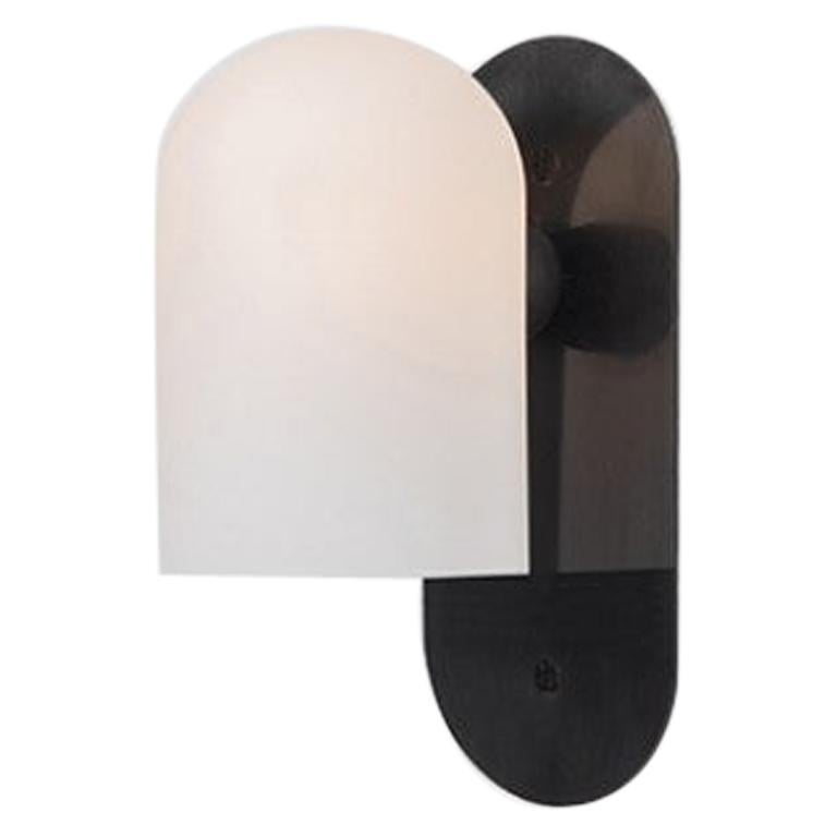 Odyssey SM Black Wall Sconce by Schwung For Sale