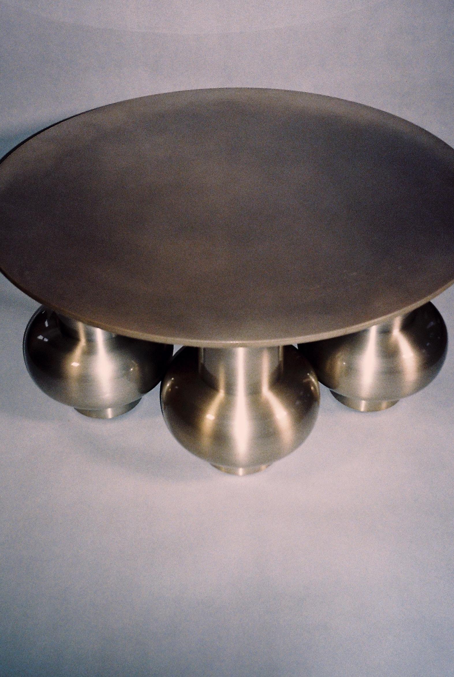 Czech Odyssey table from the Eclecticism collection made out of aluminum alloys For Sale