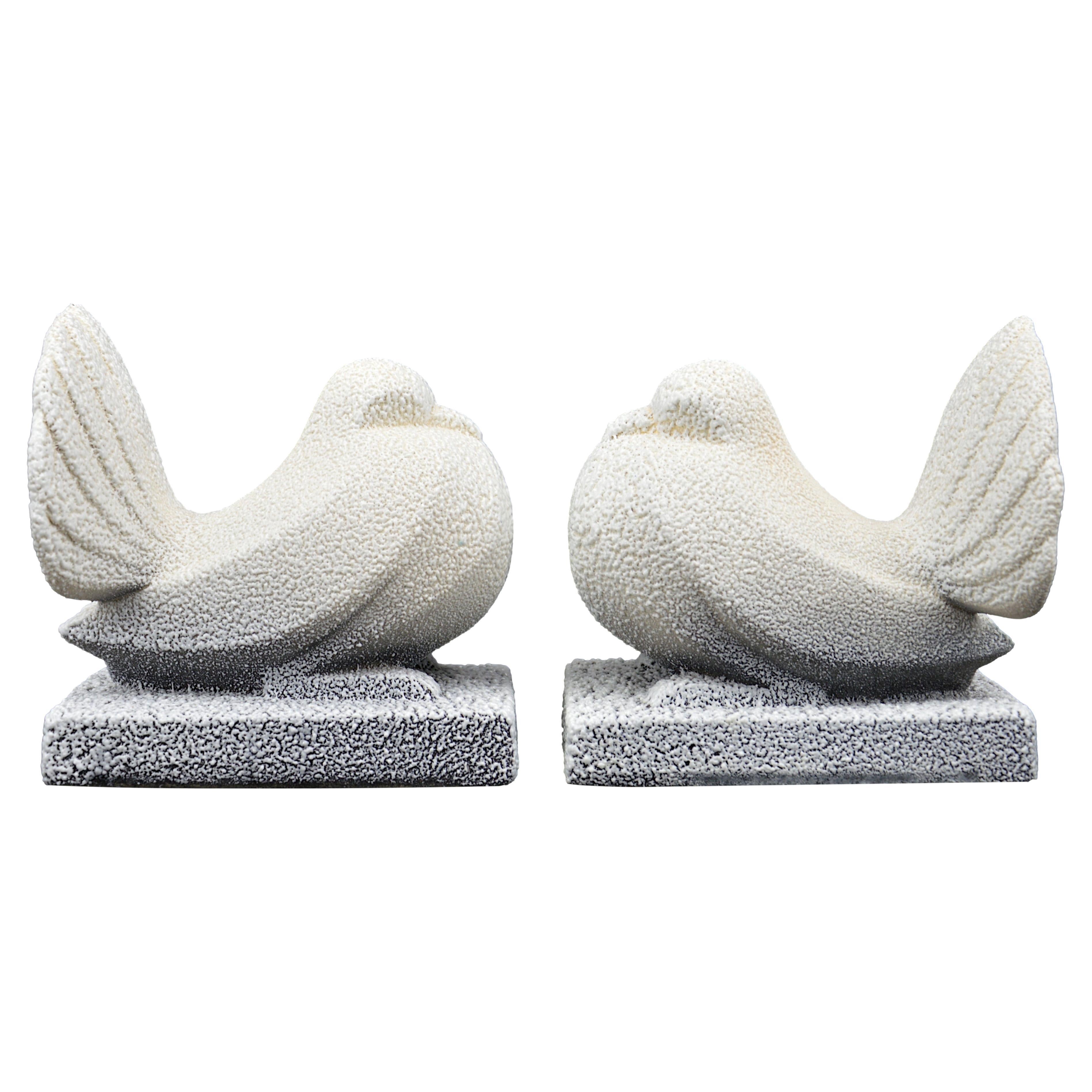 Serre-livres Art Déco français Pigeons ODYV, 1920