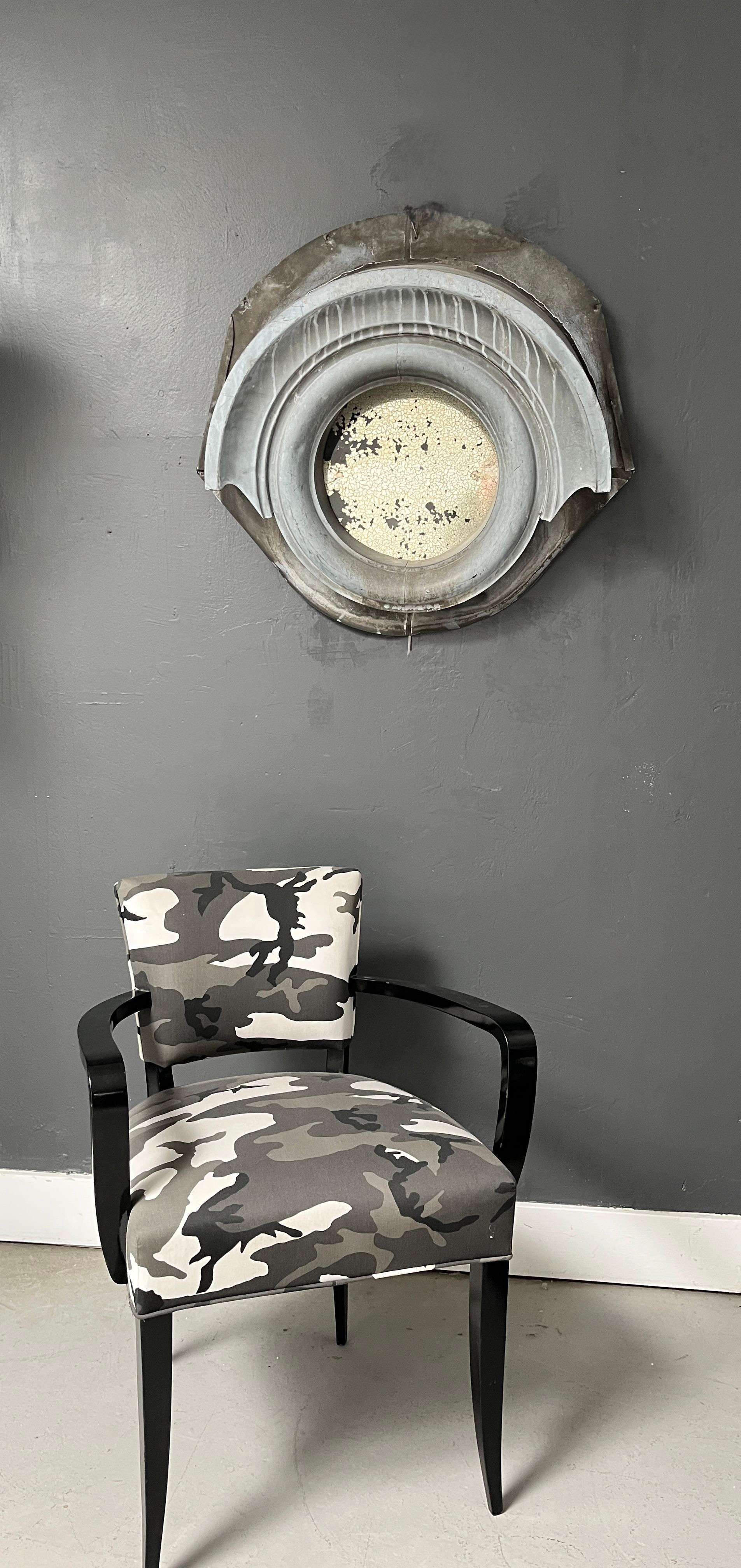 Industrial Oeil de Boeuf  Mirror For Sale