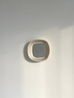 Oeuf Contemporary Signed Ceramic Mirror by Renzo Maar