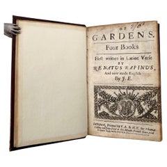 Über Gärten; vier Bücher von Rene Rapin und John Evelyn dem Jüngeren