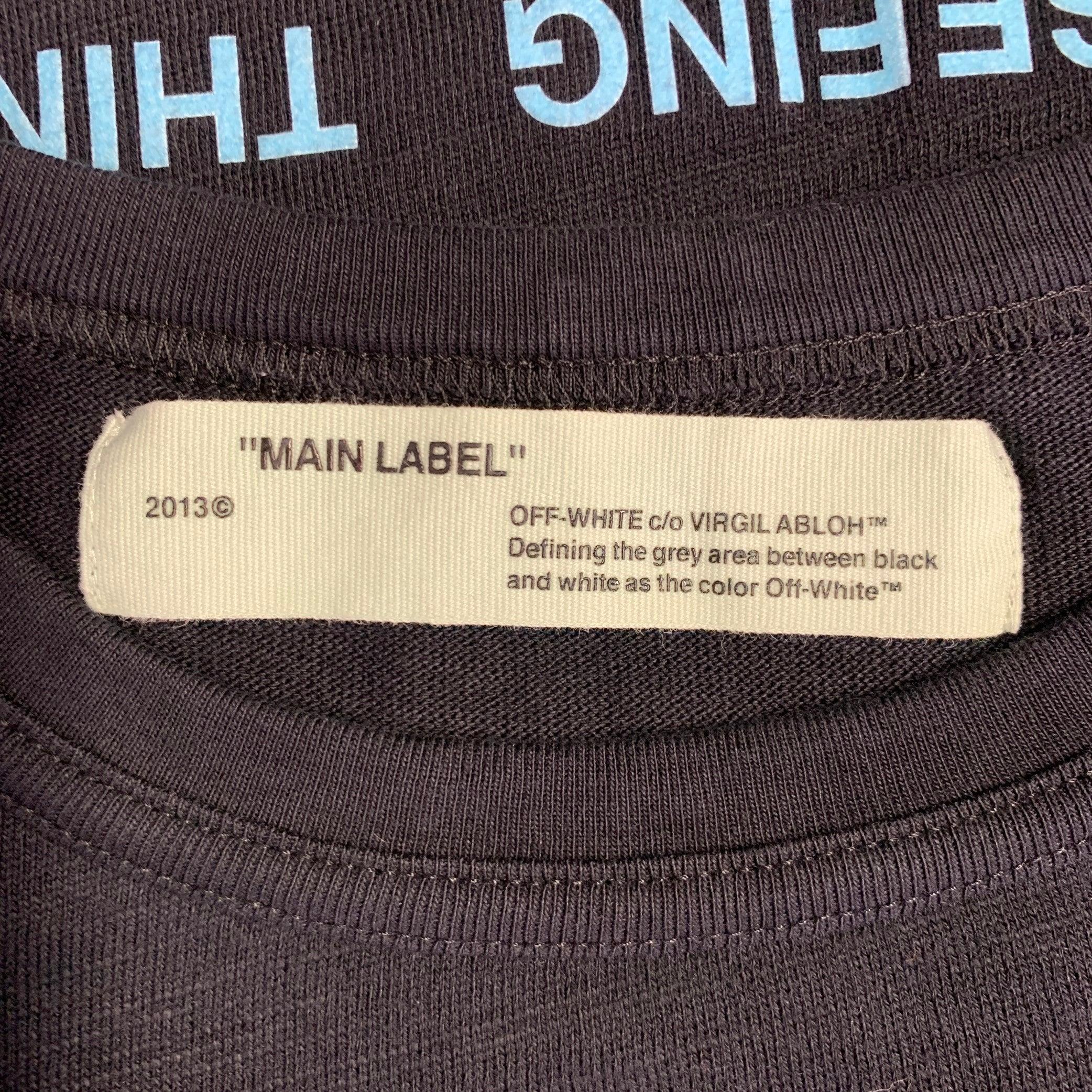 OFF-WHITE 2017 Size XXS Black Multi Color Graphic Cotton Short Sleeve T-shirt For Sale 1