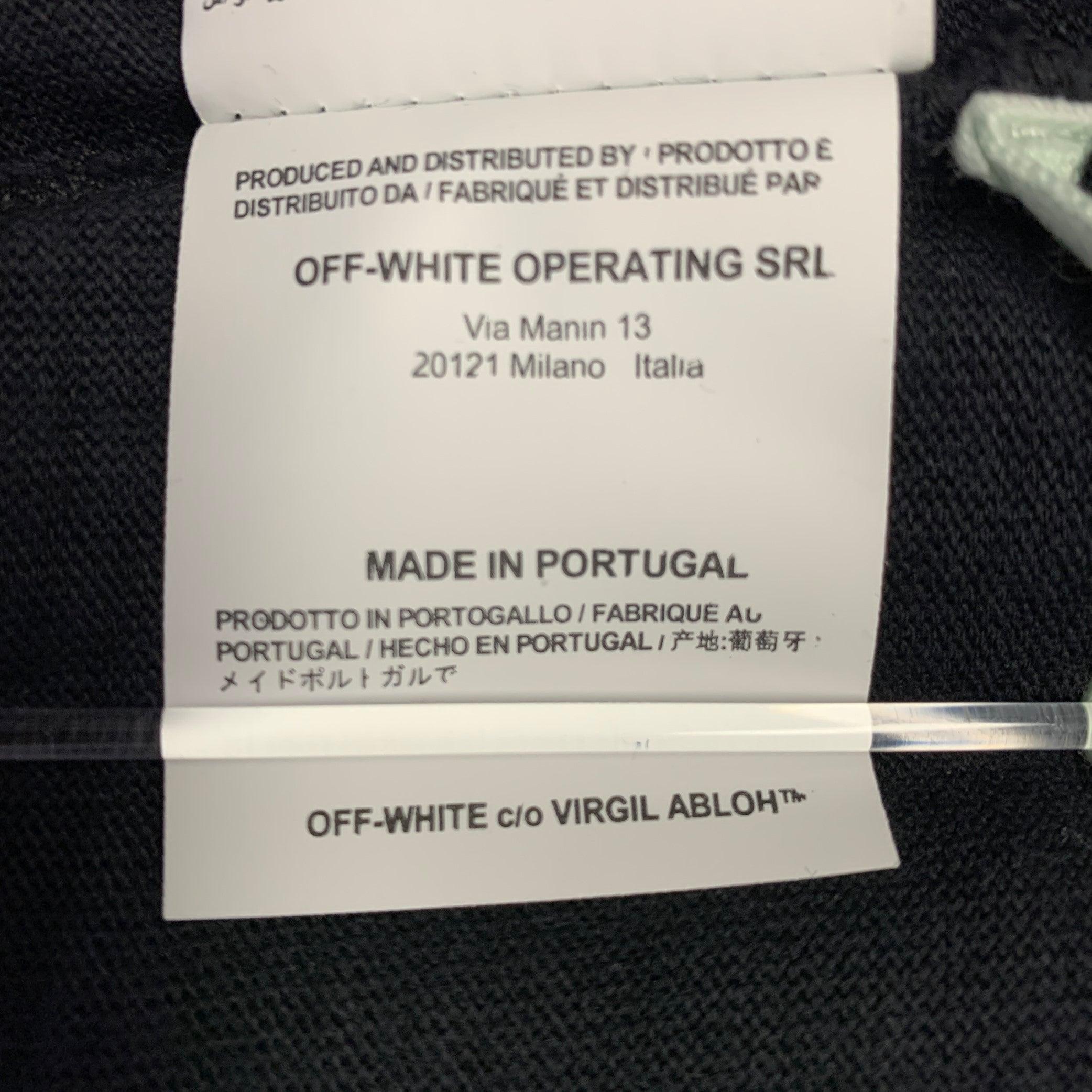 OFF-WHITE 2017 Size XXS Black Multi Color Graphic Cotton Short Sleeve T-shirt For Sale 4