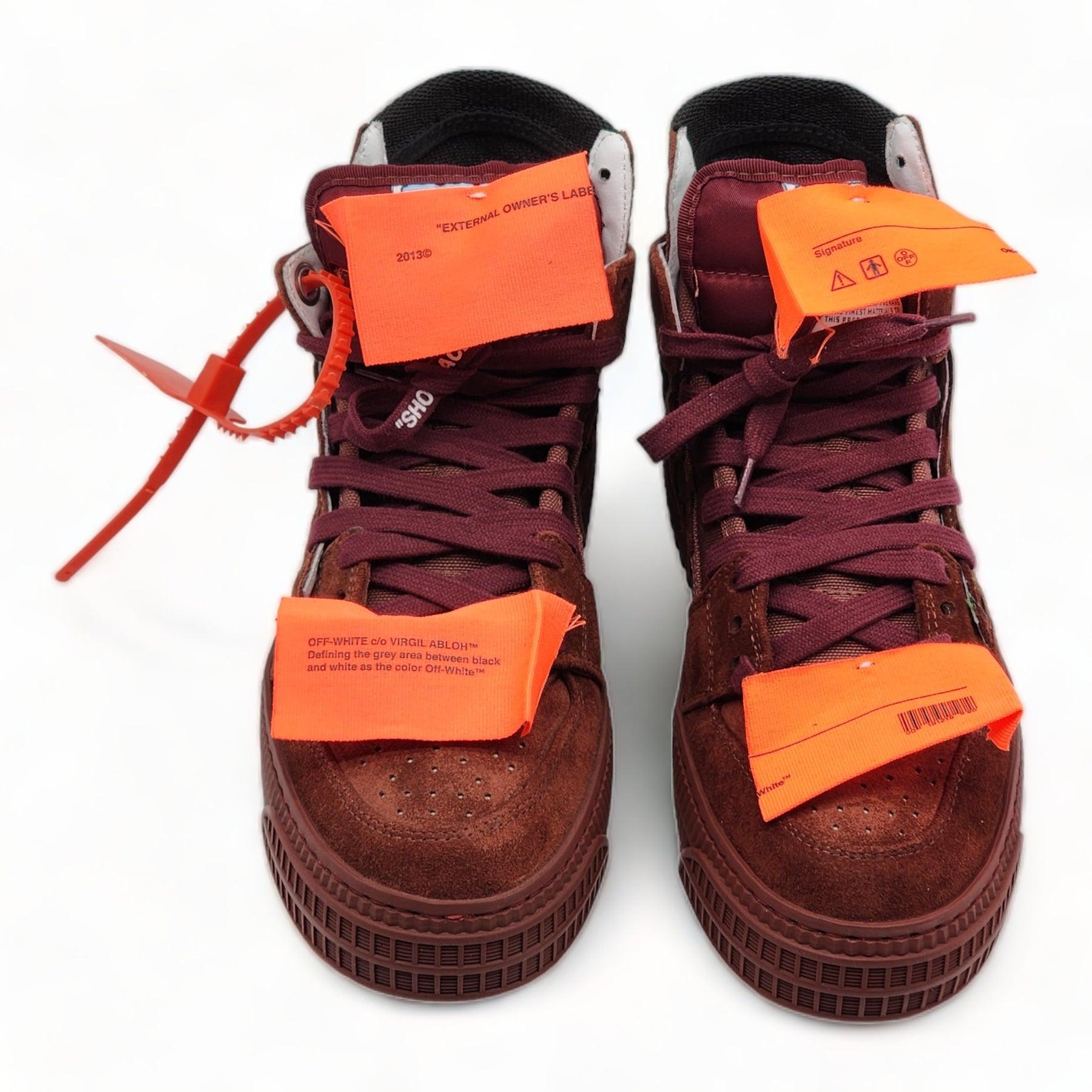 Off-White 3.0 Court Hi Top Women's Sneakers Burgundy.

Additional information:
Style code: OWIA112E20LEA0012800
Color code: Burgundy (Rare)
Size: 37 EU (7 US)
Country: Italy
Condition: Include: original packaging (box, dustbag) - the box is damaged.