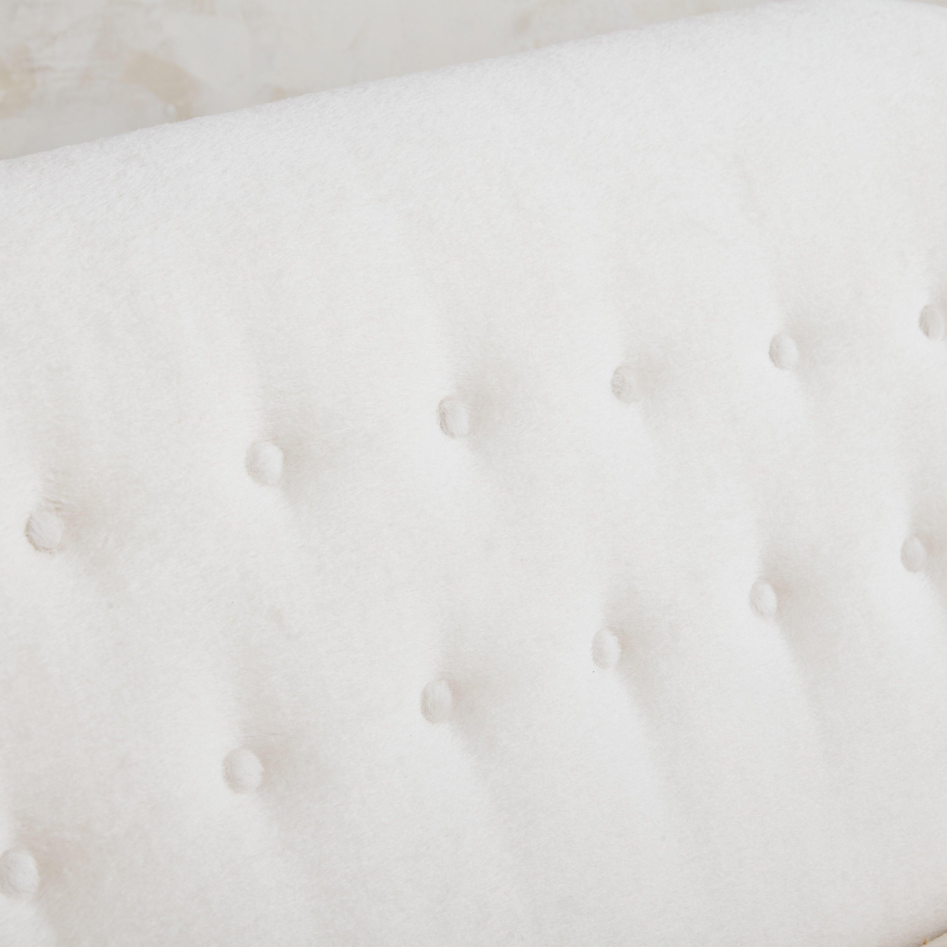 Sofá de alpaca blanco roto con detalles de madera, Dinamarca Años 60 en venta 2