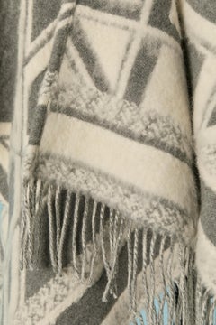 Weißer und grauer Jacquard-Umhang CHRISTIAN DIOR