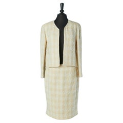 Off-white and ivory Tweed skirt suit CHANEL BOUTIQUE