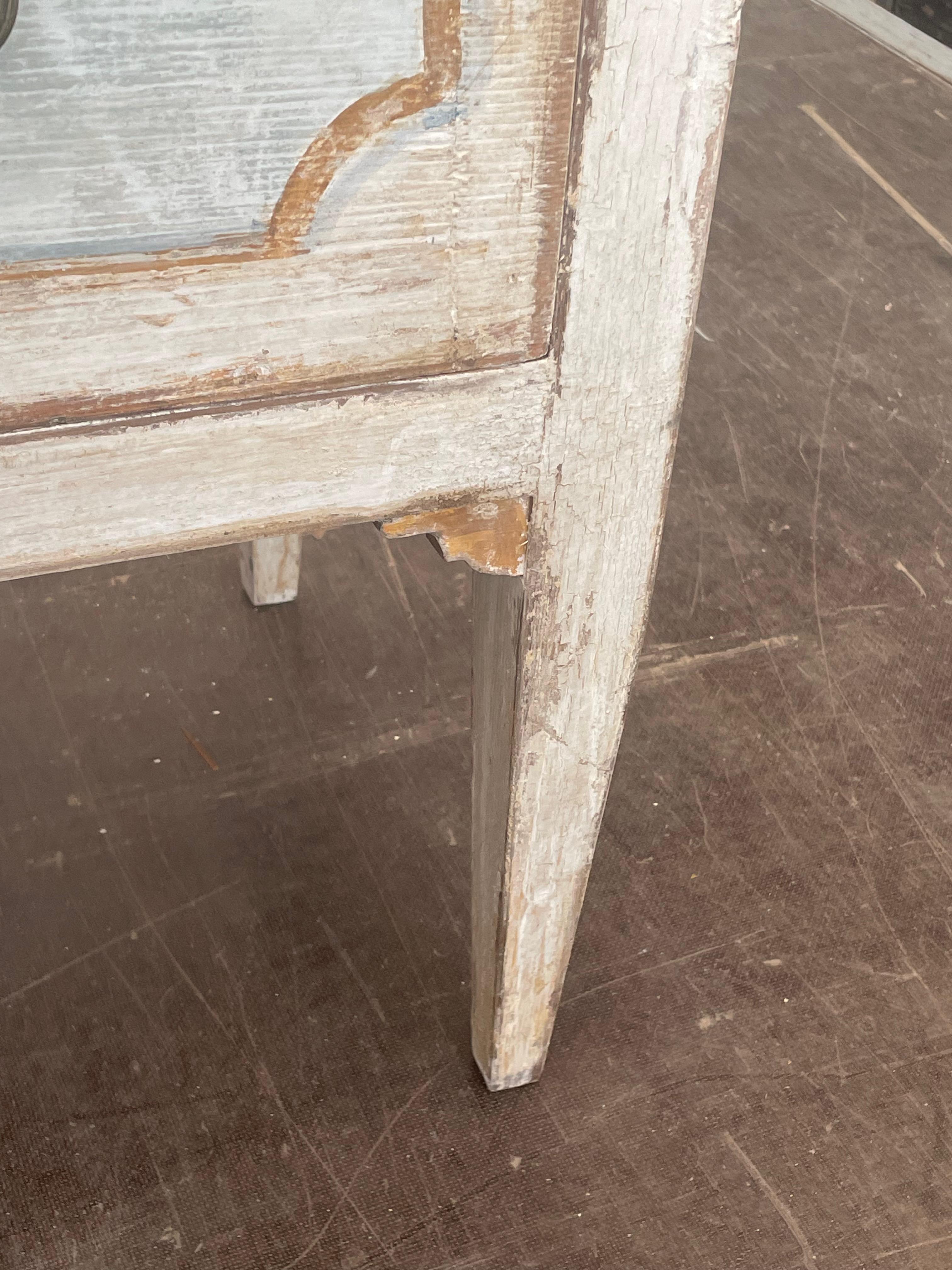 Pin Commodes italiennes peintes en blanc cassé et bleu pâle, années 1920 en vente