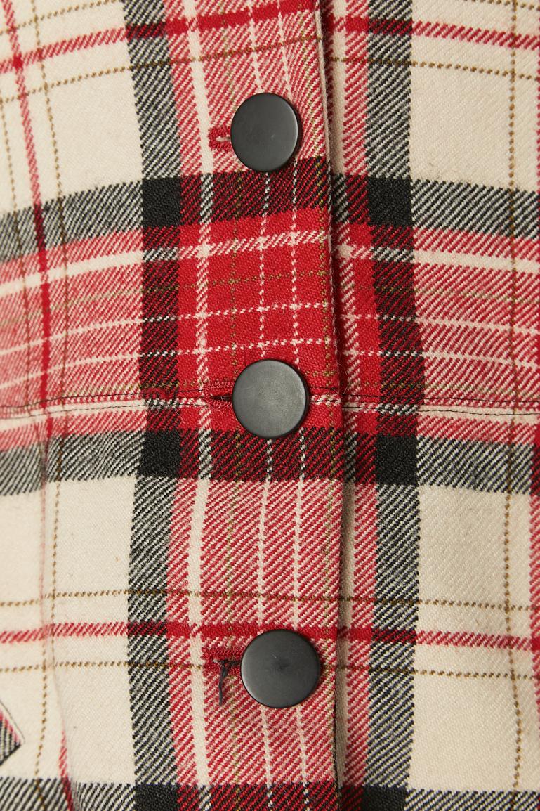 Off-white and red Tartan skirt-suit Jean-Paul Gaultier Femme In Excellent Condition In Saint-Ouen-Sur-Seine, FR