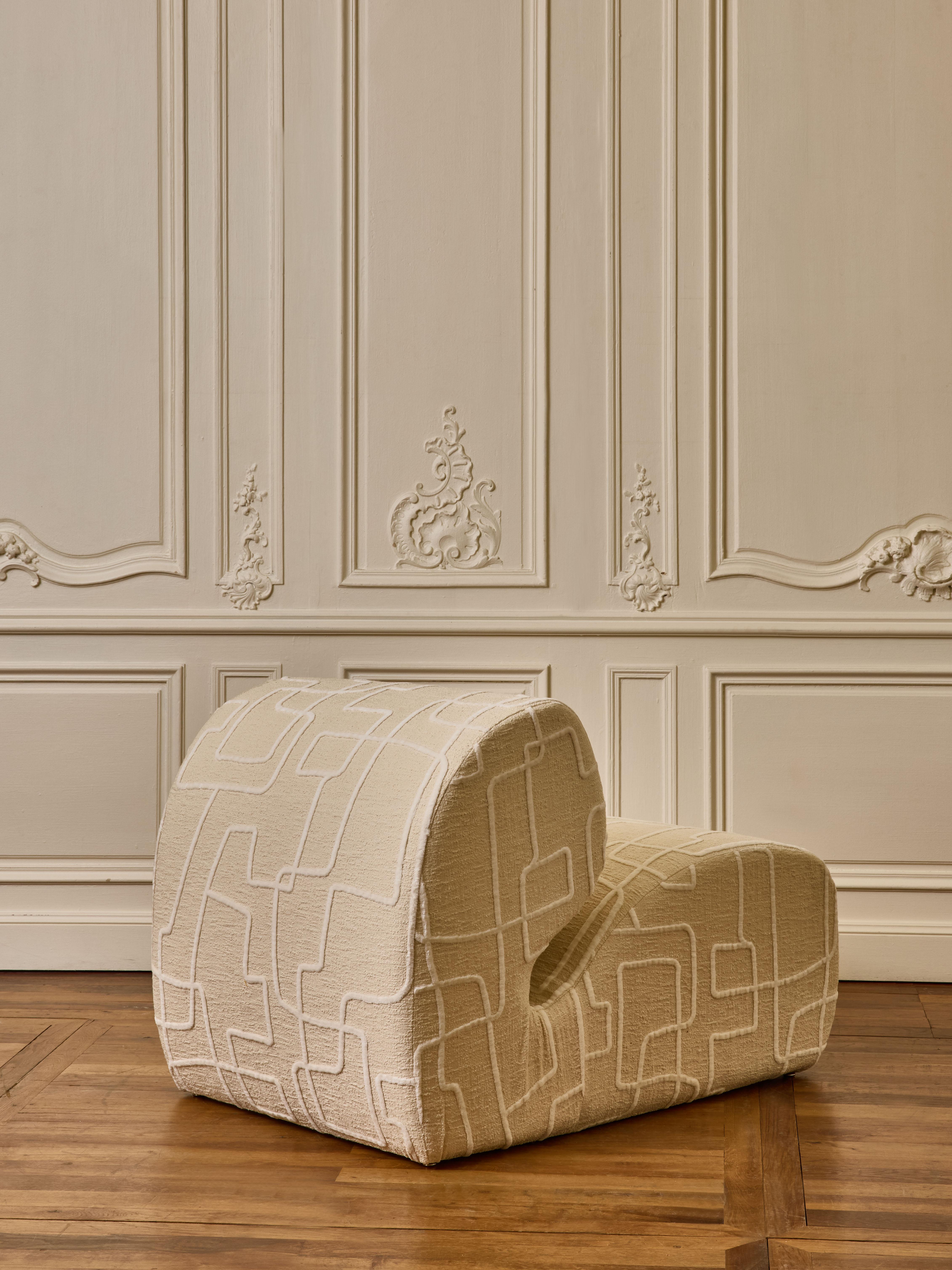 Weiße Sessel von Studio Glustin im Zustand „Hervorragend“ im Angebot in Saint-Ouen (PARIS), FR