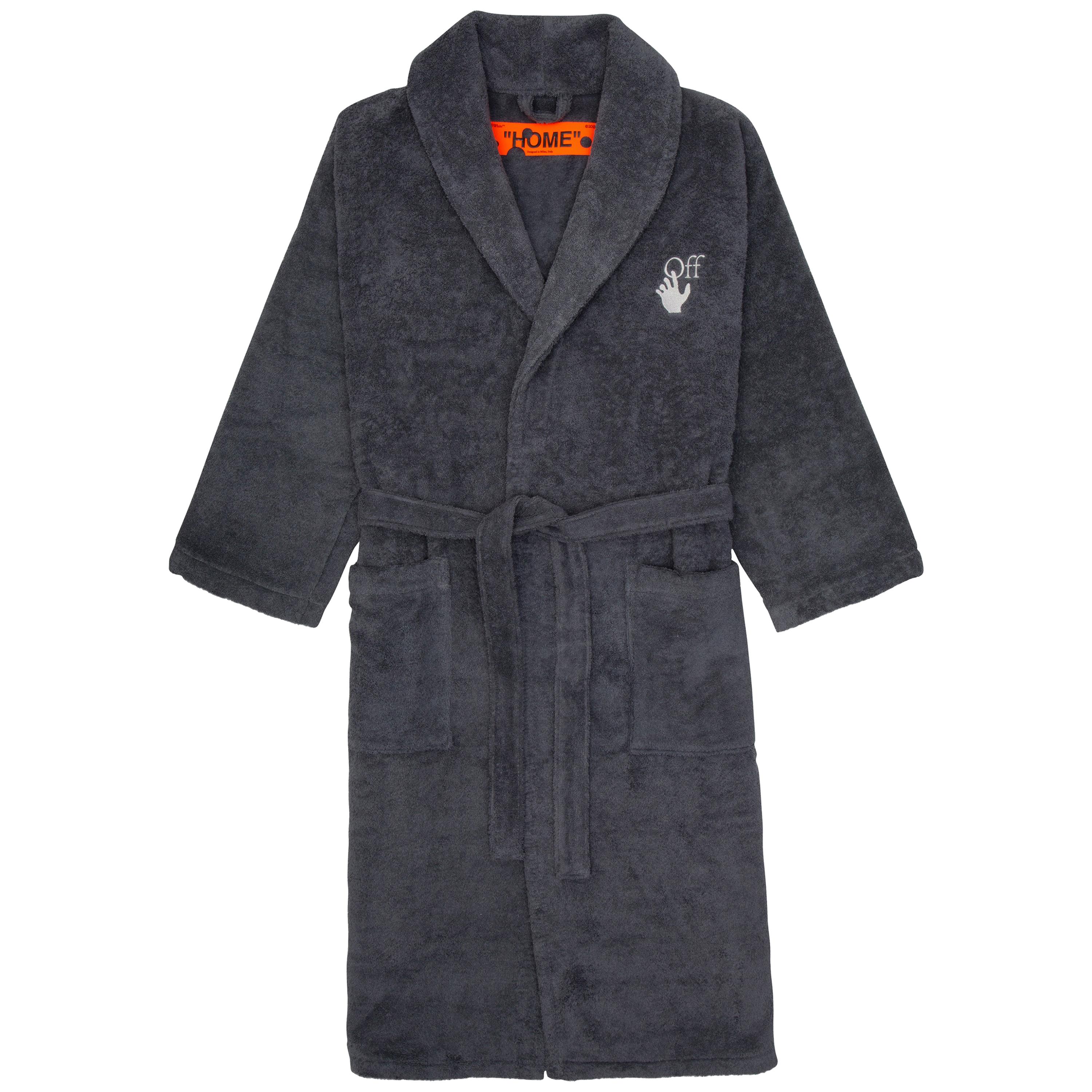 Off-White Arrow Leaves Bathrobe Grey No Color S/M For Sale