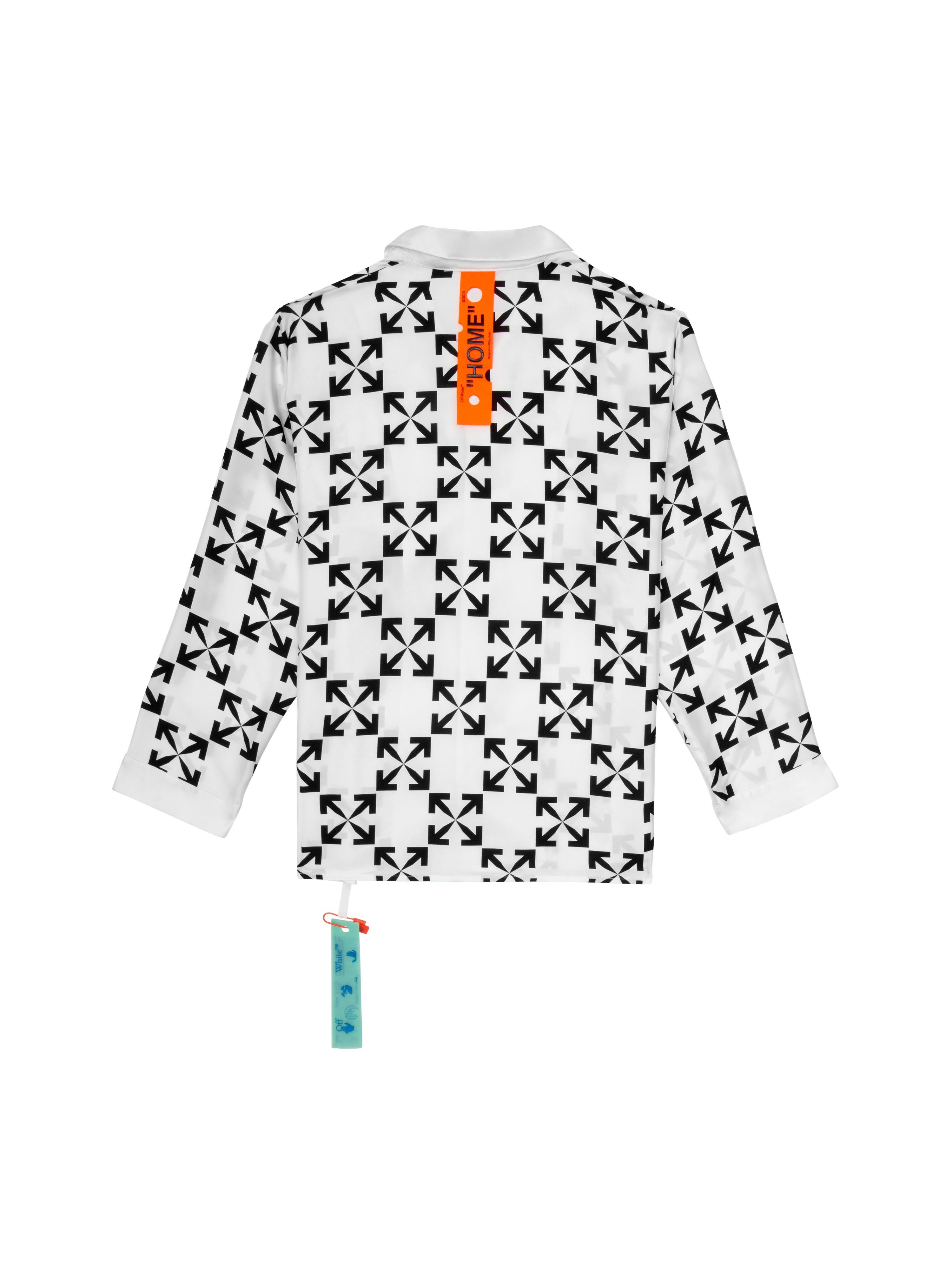 Contemporary Off-White Arrow Pattern Pijama White Black Small For Sale