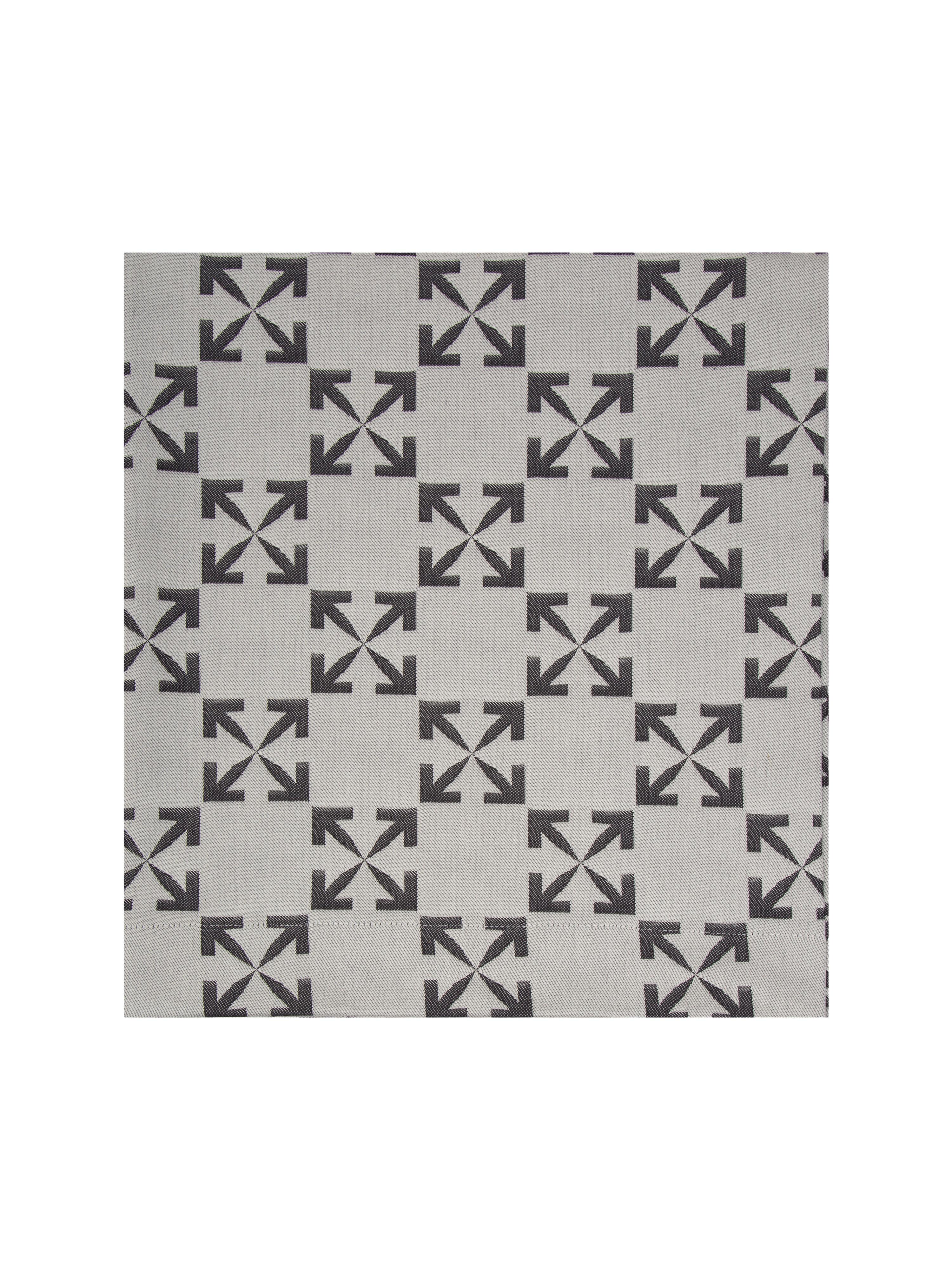 Off-White Arrow Pattern Table Cloth White Black For Sale
