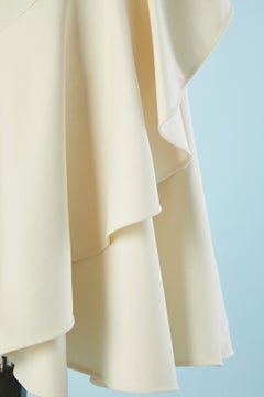 Off-white asymmetrical cocktail dress with ruffles Alexander McQueen