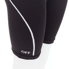 OFF WHITE Athleisure Virgil Abloh pantaloncini da ciclista ecologici neri M.