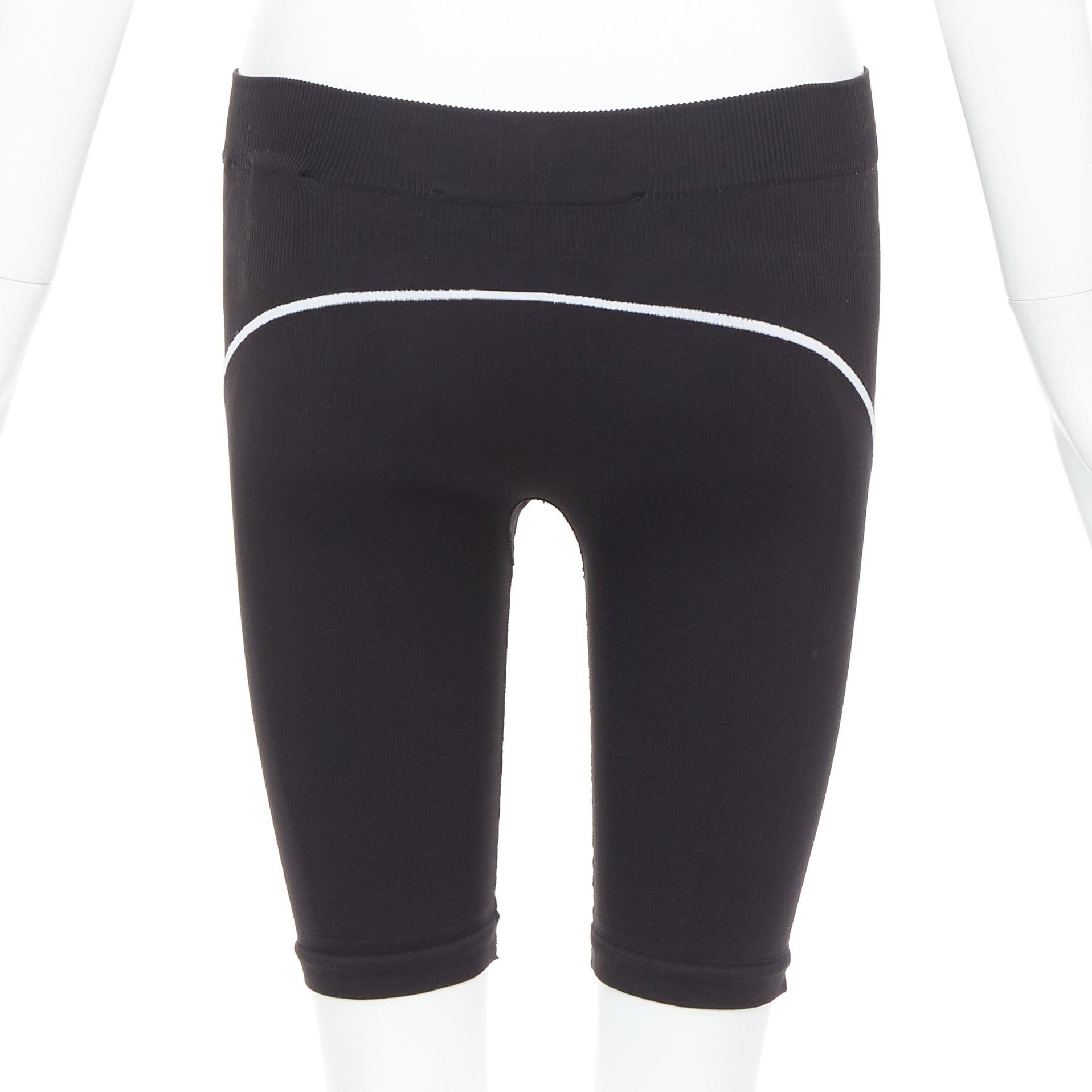 Women's OFF WHITE Athleisure Virgil Abloh eco friendly black cyclist shorts M For Sale