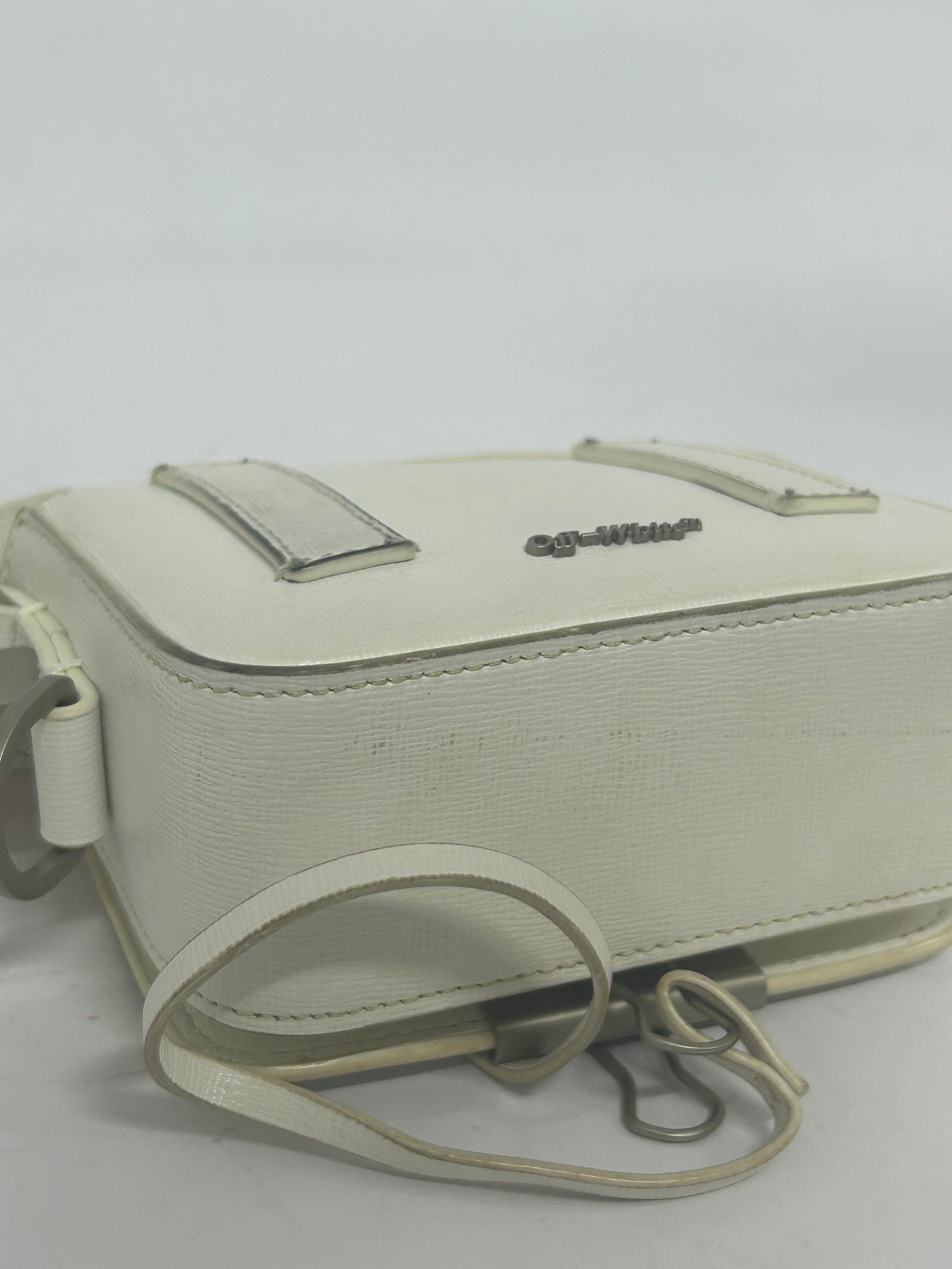 Off-White Baby Diagonal Stripe Flap Bag For Sale 12