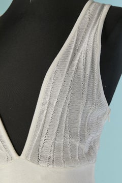 Abito in rayon jacquard senza schienale bianco sporco ALEXANDRE Vauthier