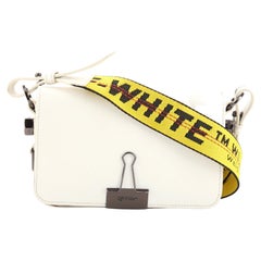 Off White Binder Clip Flap Bag Leather Mini