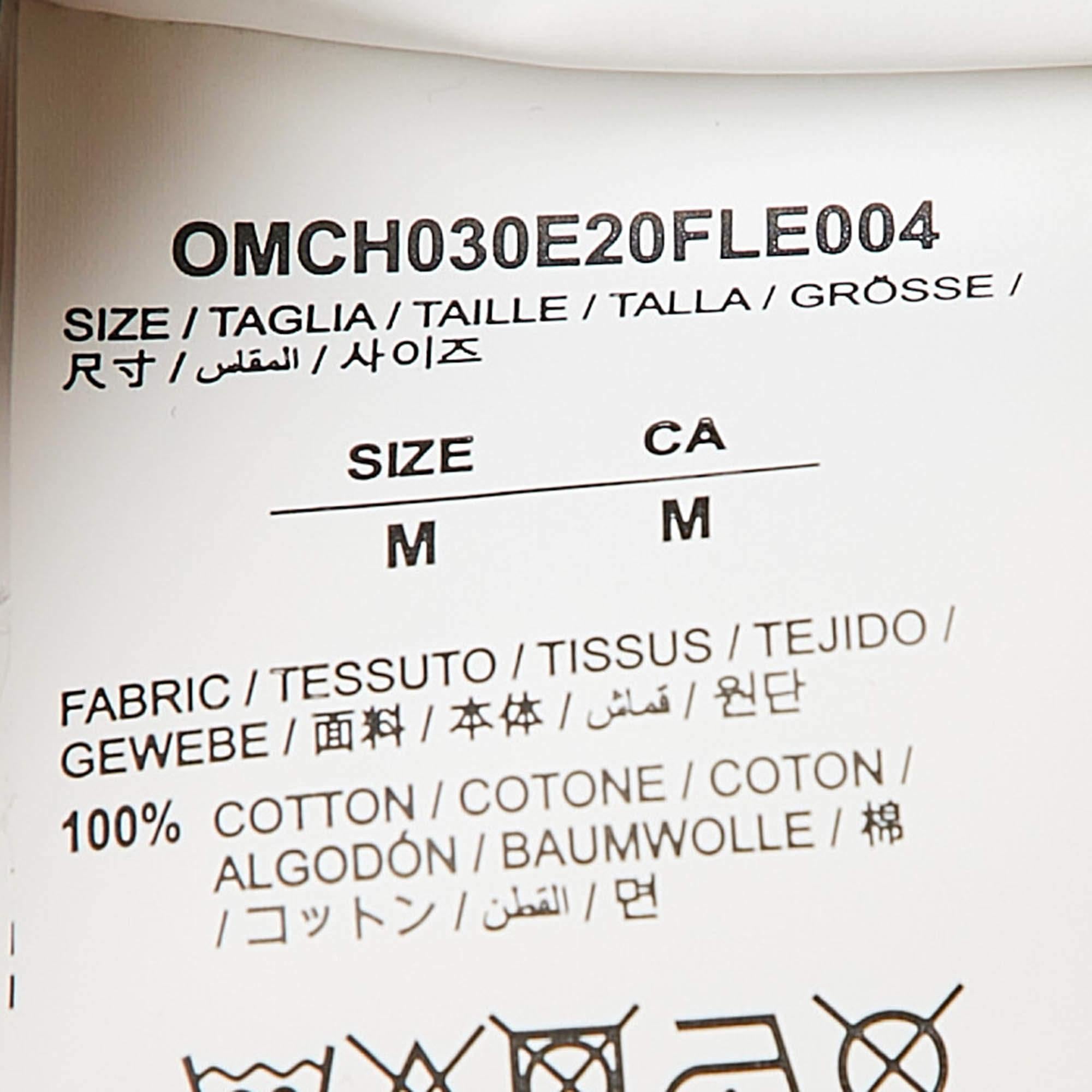 Off-White - Pantalone in maglia di cotone con stampa a forma di freccia nera M. in vendita 2