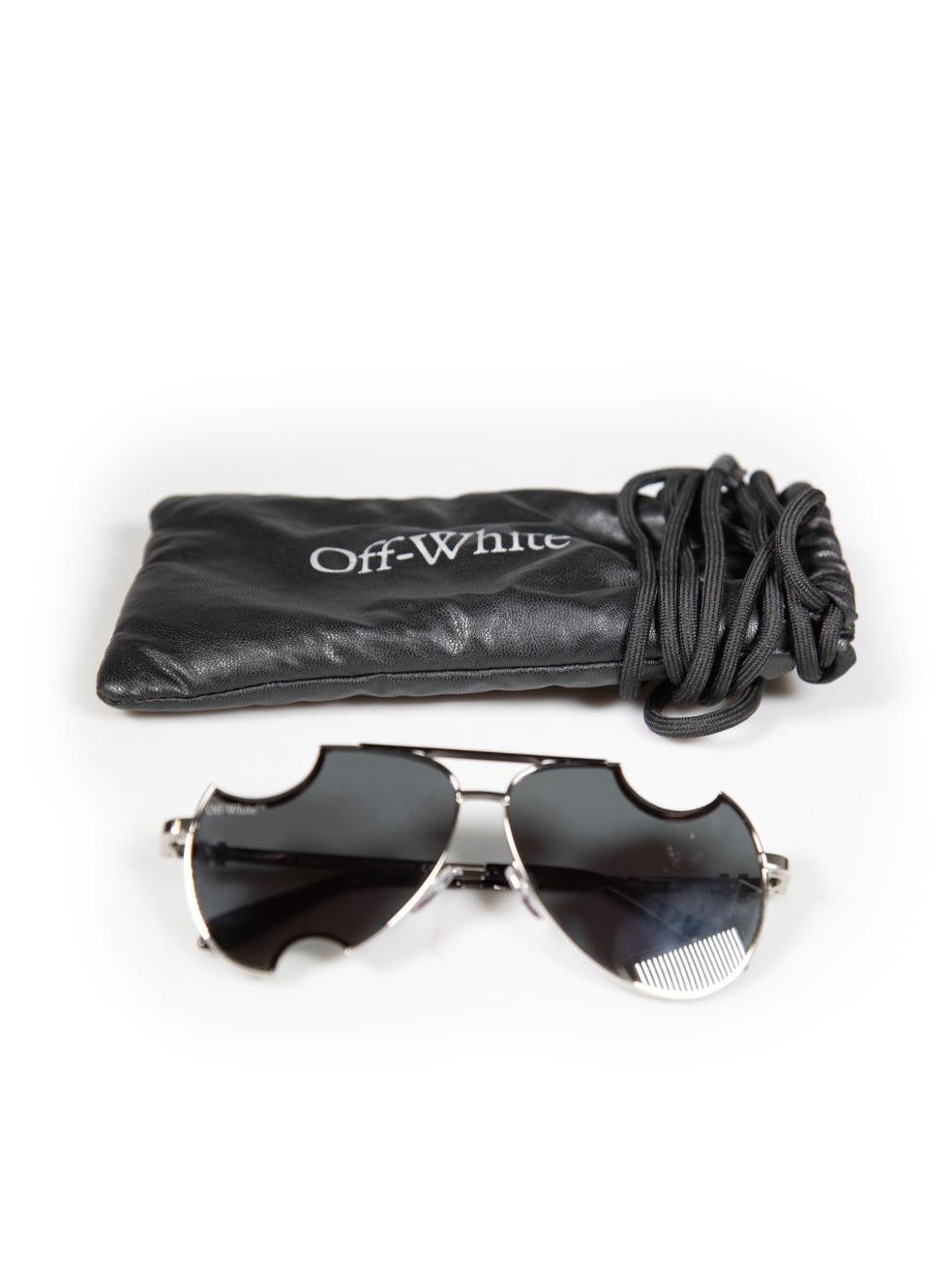 Off-White Black Aviator Dallas Meteor Sunglasses For Sale 6