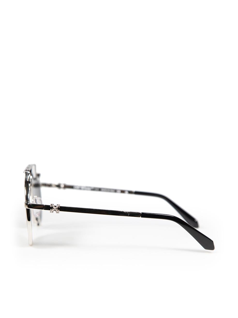 Women's Off-White Black Aviator Dallas Meteor Sunglasses For Sale