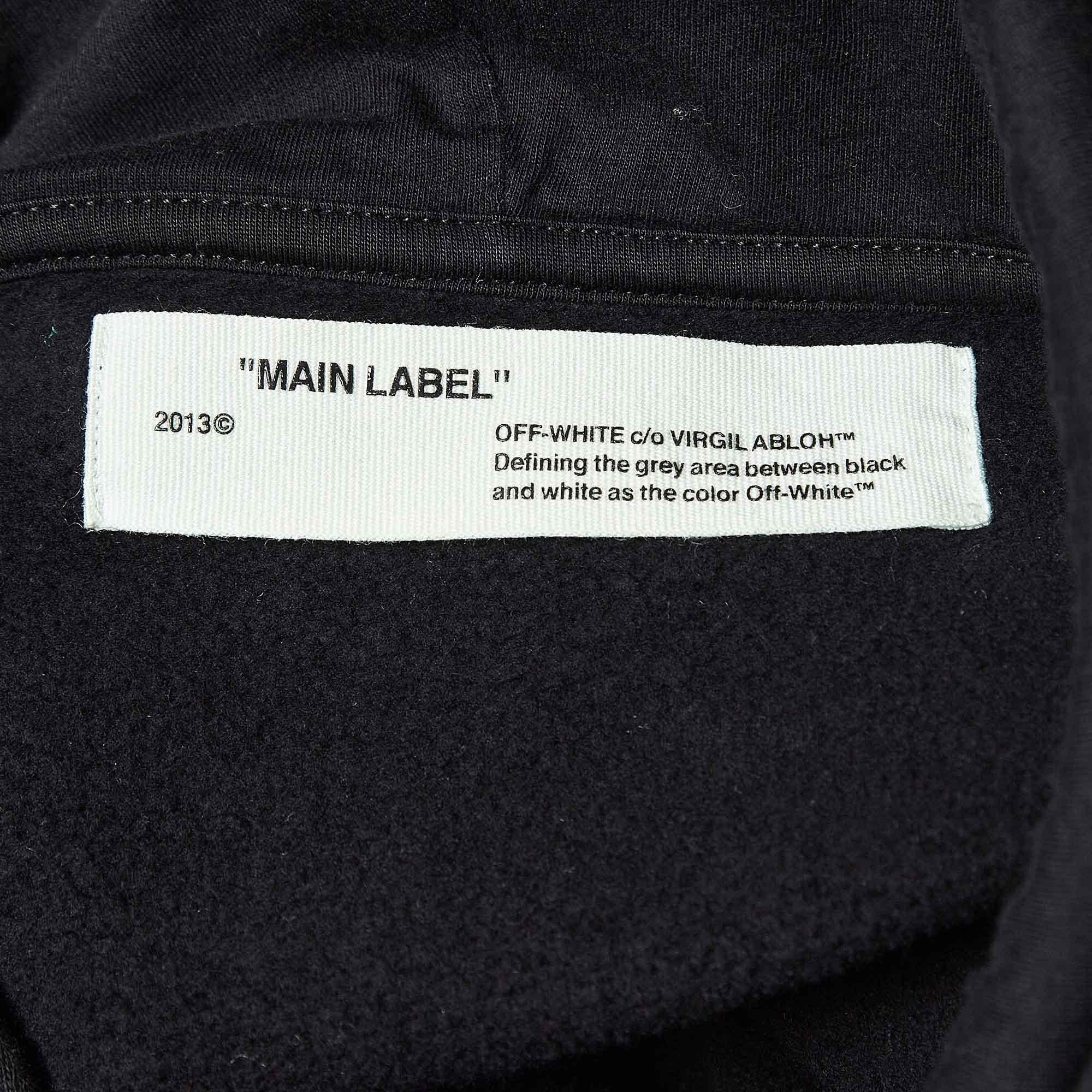 Off-White Black Cherry Blossom Print Virgil Abloh Hoodie S 1