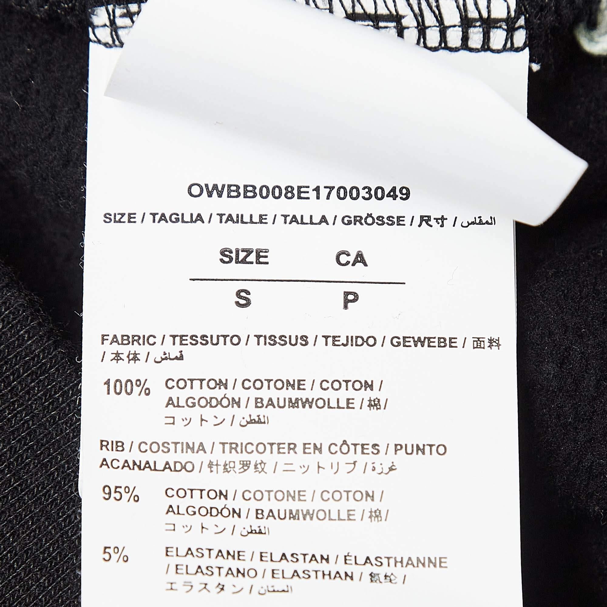 Off-White Black Cherry Blossom Print Virgil Abloh Hoodie S 2