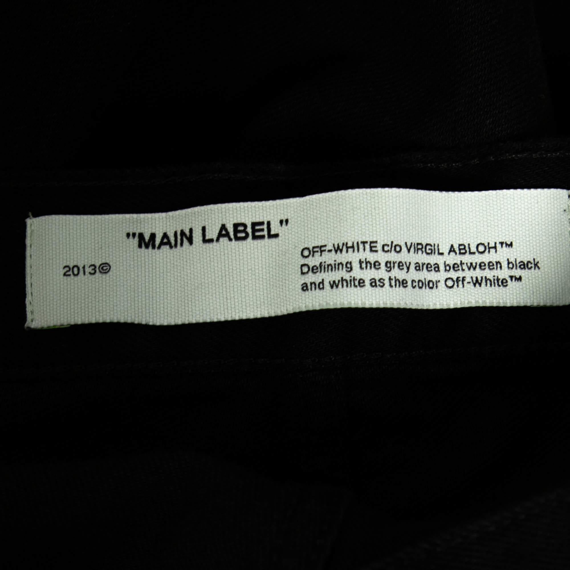 Off-White Black Denim Arrow Printed Jeans M In New Condition For Sale In Dubai, Al Qouz 2