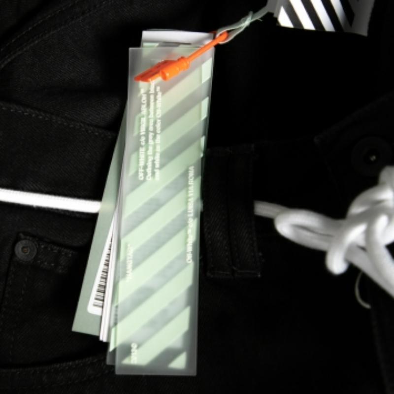 Men's Off-White Black Denim Arrow Printed Jeans M For Sale