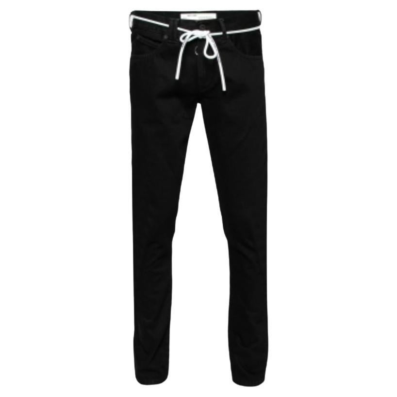 Off-White Black Denim Arrow Printed Jeans M For Sale