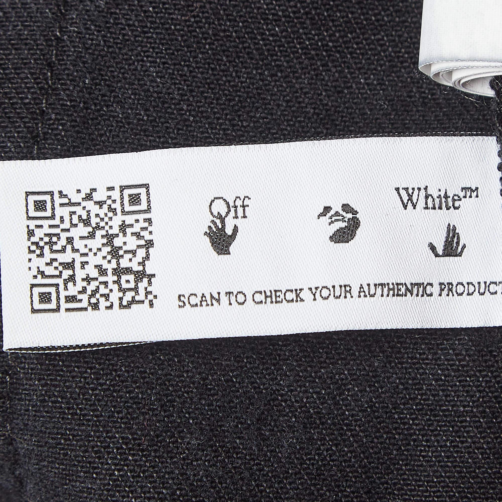 Off-White Jeans en denim noir à jambe droite XL Taille 34