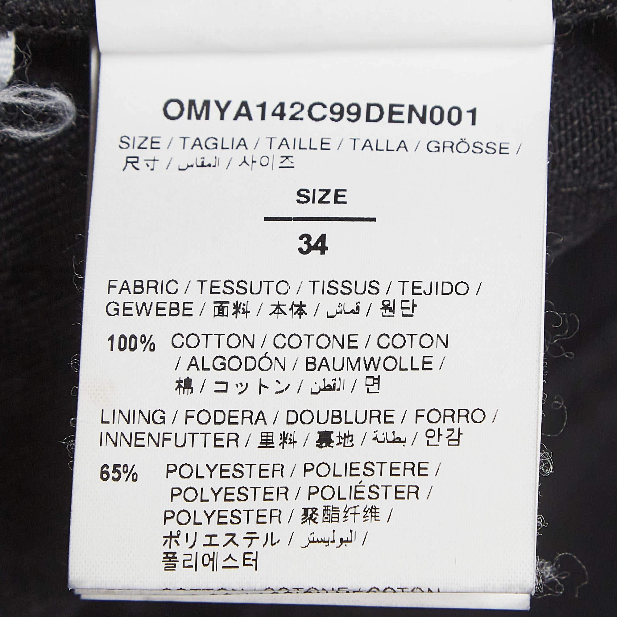 Off-White Jeans en denim noir à jambe droite XL Taille 34