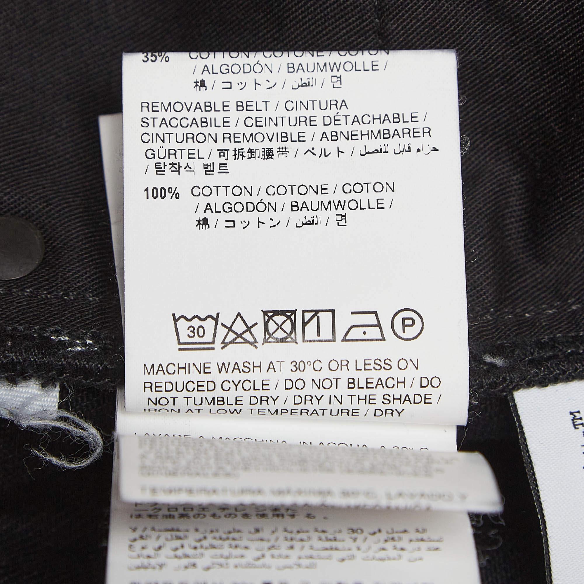 Off-White Jeans en denim noir à jambe droite XL Taille 34